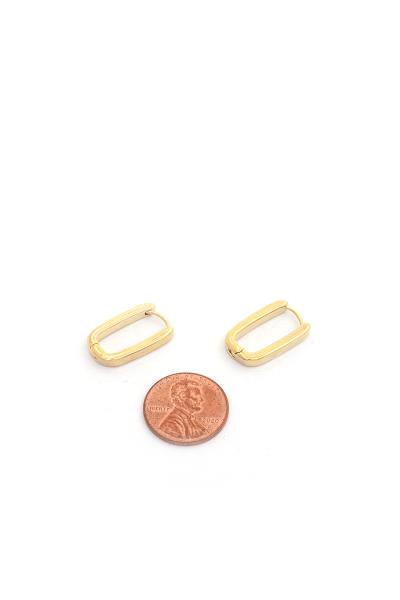 OVAL GOLD DIPPED EARRING