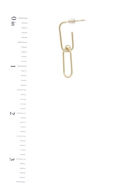 SECRET BOX DOUBLE OVAL SHAPE DROP EARRING