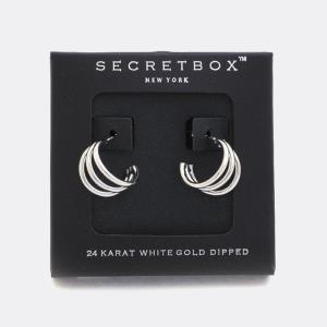 SECRET BOX 3 RING OPEN CIRCLE EARRNG