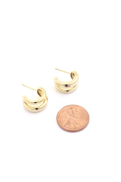 SECRET BOX MINI METAL OPEN HOOP EARRING