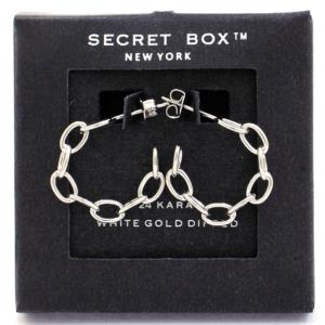 SECRET BOX CIRCLE LINK OPEN CIRCLE EARRING