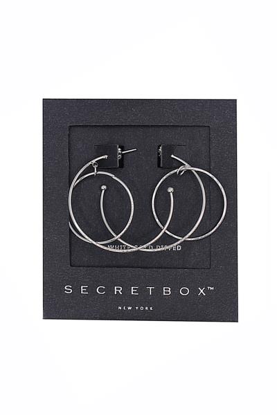 SELECT BOX 14K GOLD DIPPED HOOP EARRING