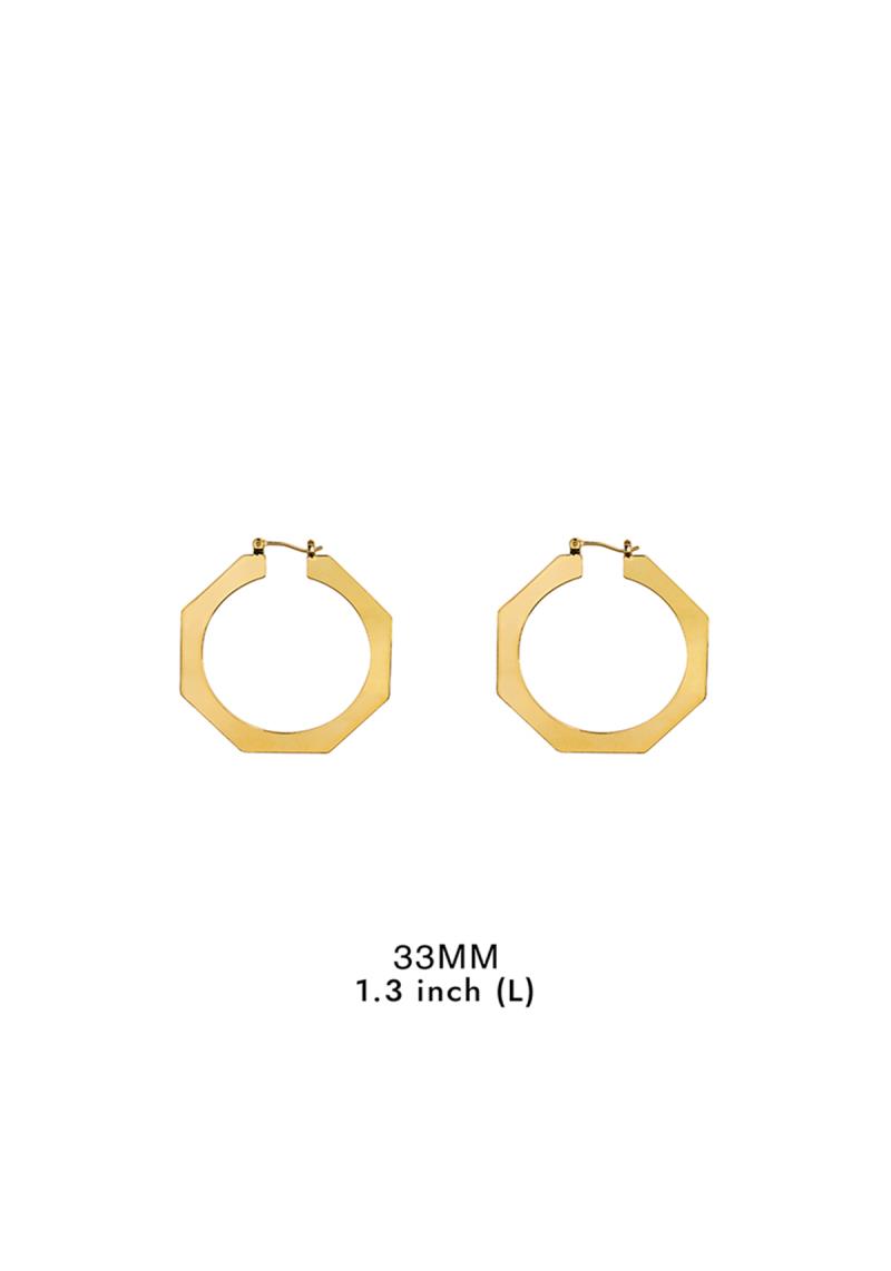 SELECT BOX 14K GOLD DIPPED HOOP EARRING