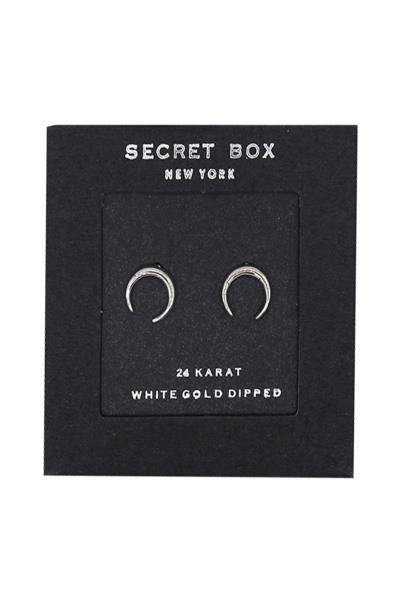 SELECT BOX 14K GOLD DIPPED MOON EARRING