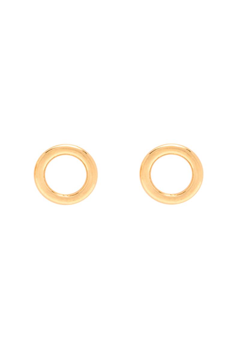 SELECT BOX 14K GOLD DIPPED ROUND EARRING