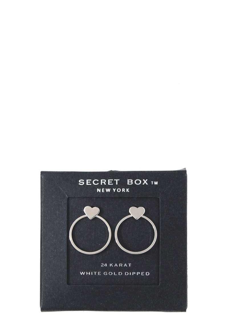HEART SHAPE CIRCLE POST DROP EARRING