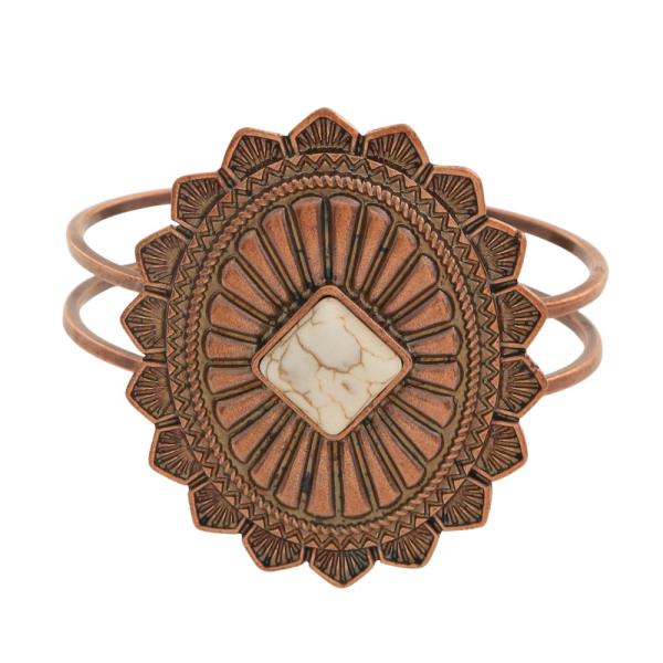 WESTERN STYLE CONCHO CUFF BRACELET