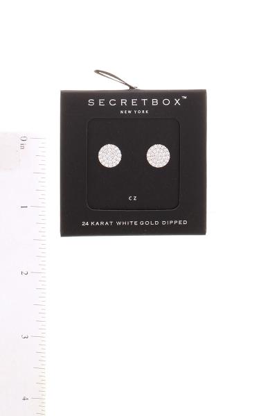 SECRET BOX MINI ROUND METAL STUD EARRING