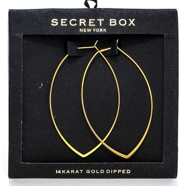 SECRET BOX 14K GOLD DIPPED EARRING