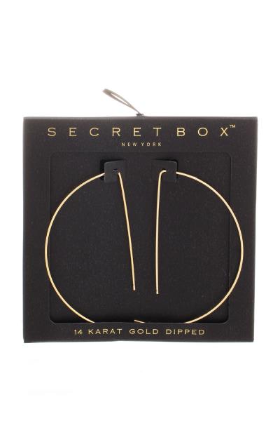 SECRET BOX SIMPLE THIN METAL HALF MOON EARRING