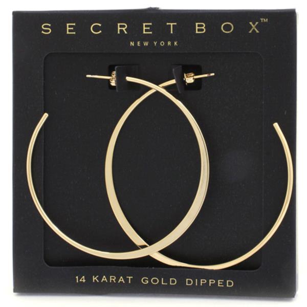 SECRET BOX BASIC METAL OPEN HOOP EARRING