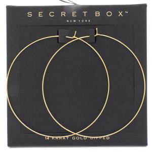 SECRET BOX METAL HOOP EARRING