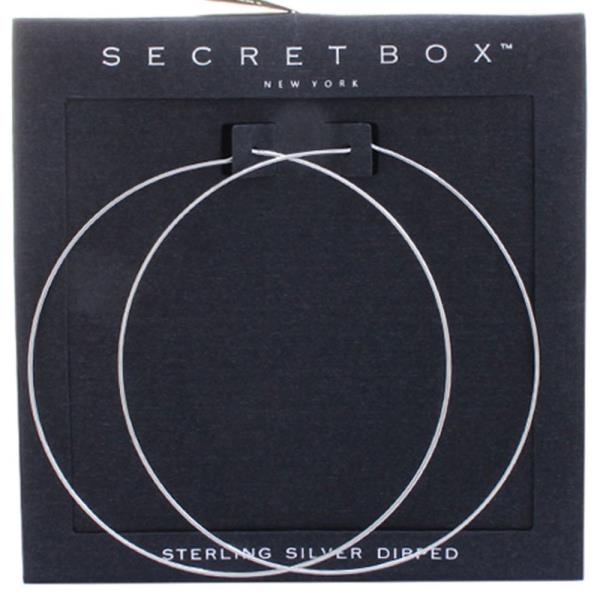 SECRET BOX METAL HOOP EARRING