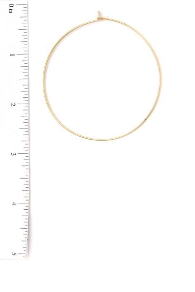 14 KARAT GOLD DIPPED METAL HOOP EARRING