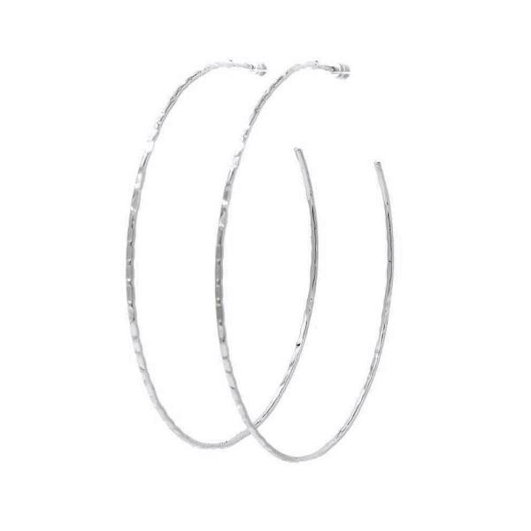 TEXTURED OPEN HOOP EARRING