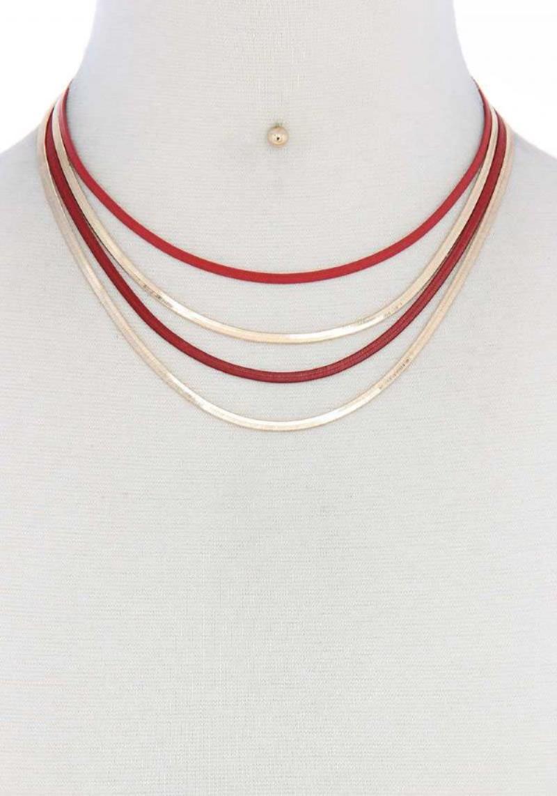 TWO TONE LAYERED NECKLACE