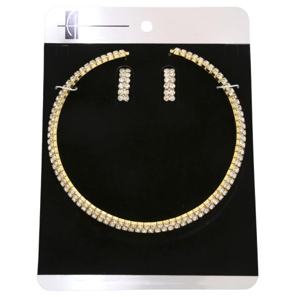 RHINESTONE CHOKER NECKLACE