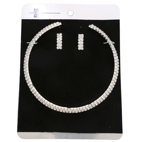 RHINESTONE CHOKER NECKLACE
