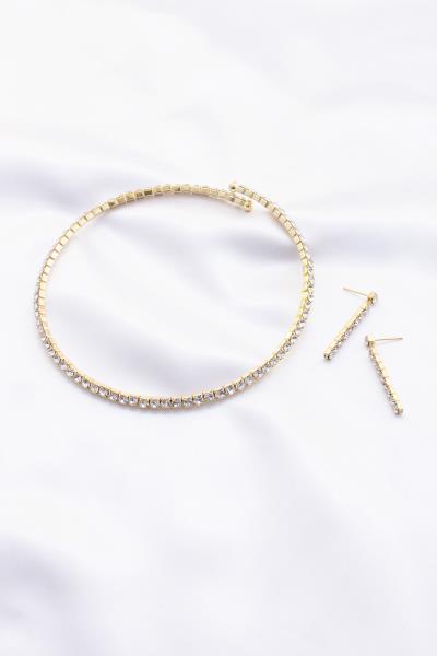 1 LINE RHINESTONE NECKLACE