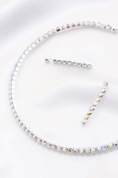 1 LINE RHINESTONE NECKLACE