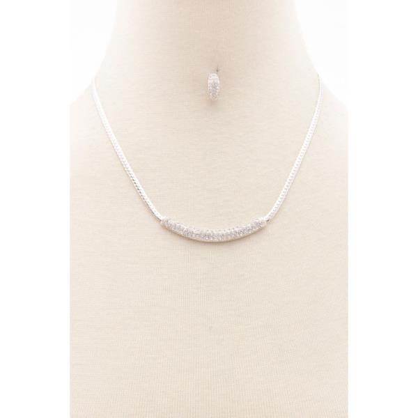 RHINESTONE BAR NECKLACE