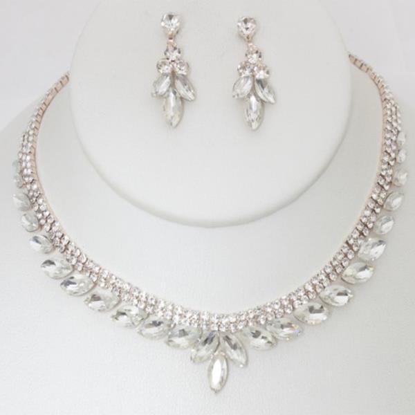 MARQUISE RHINESTONE NECKLACE