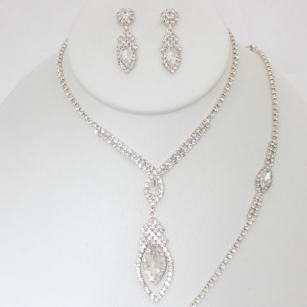 MARQUISE CRYSTAL BRACELET NECKLACE