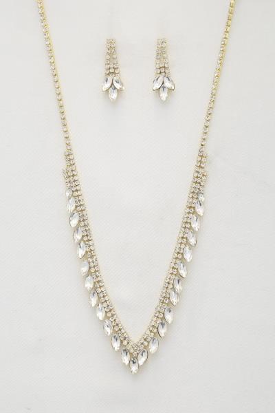 MARQUISE RHINESTONE NECKLACE