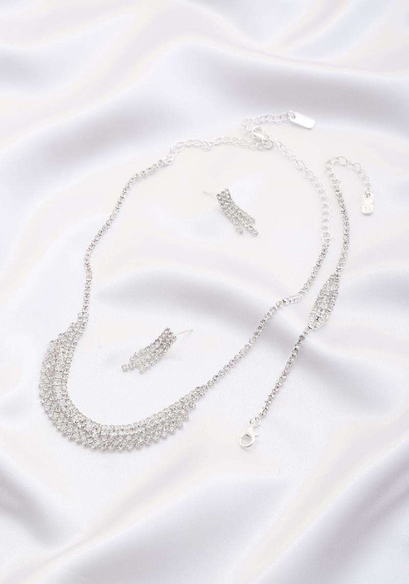 CRYSTAL BRIDAL BRACELET NECKLACE SET