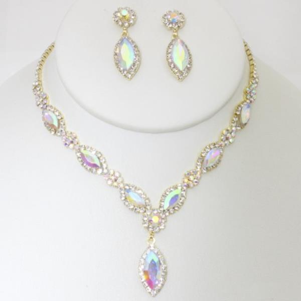 MARQUISE CRYSTAL BRIDAL NECKLACE