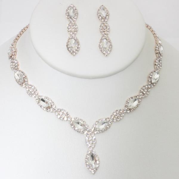 MARQUISE CRYSTAL BRIDAL NECKLACE