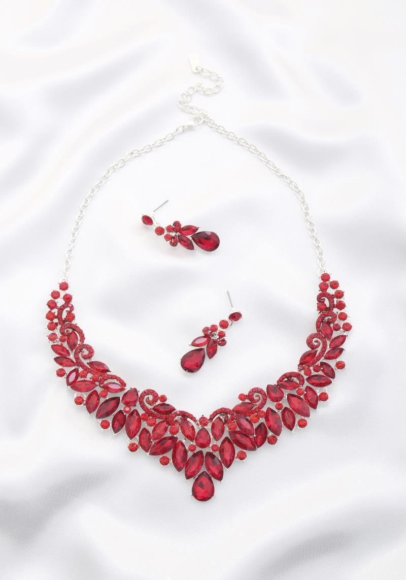 MARQUISE RHINESTONE BRDIDAL NECKLACE