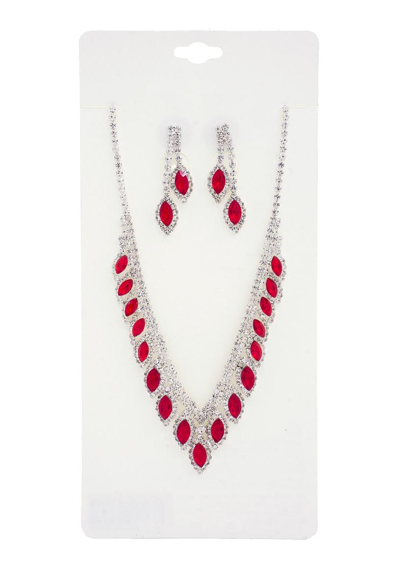 MARQUISE SHAPE RHINESTONE NECKLACE