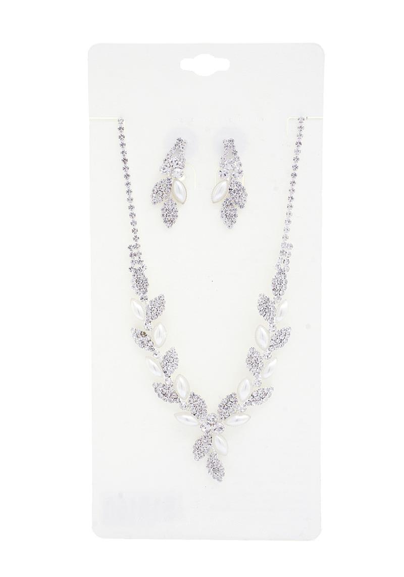 PEARL MARQUISE RHINESTONE NECKLACE