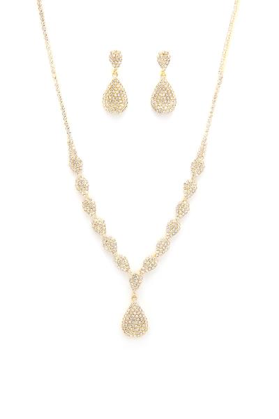 TEARDROP RHINESTONE NECKLACE