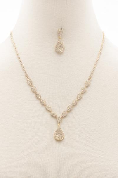 TEARDROP RHINESTONE NECKLACE