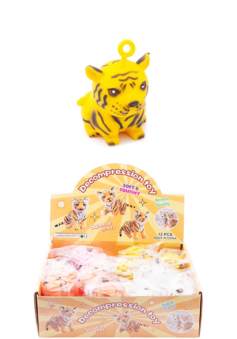 DECOMPRESSION TIGER STRESS RELIEVER TOY 12 PCS