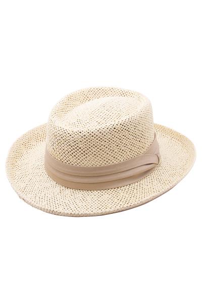 FASHION STRAW BLACK LINE SUN PANAMA HAT