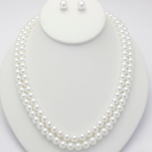 PEARL BEAD LAYERED NECKLACE