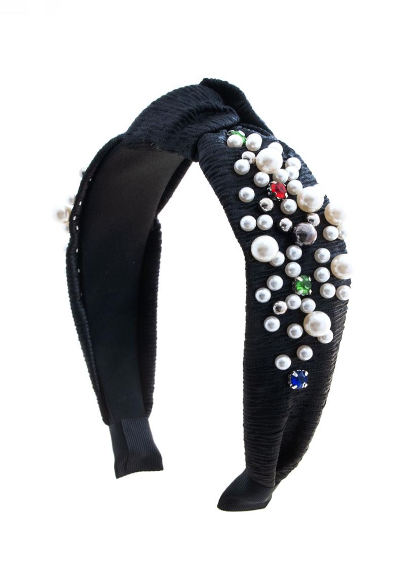 FASHION PEARL STUDDED MID KNOT HEADBAND