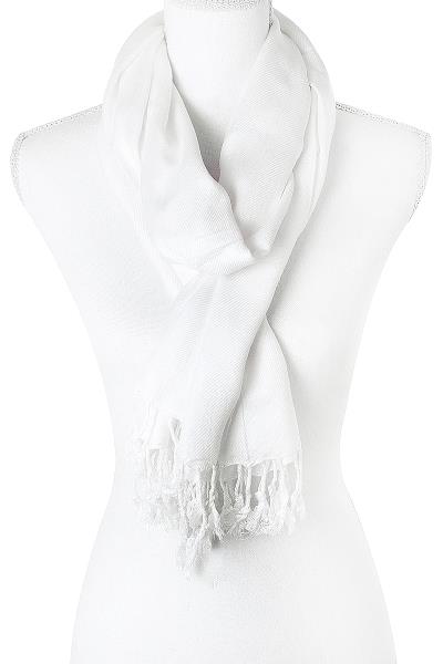TRENDY COLORED WITH FRINGE SCARF
