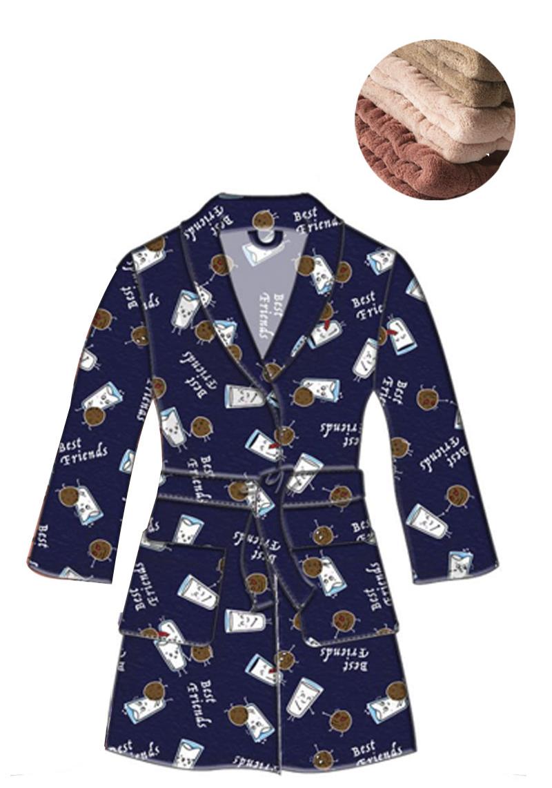 BEST FRIEND FLANNEL PLUSH SLEEPWEAR JACKET