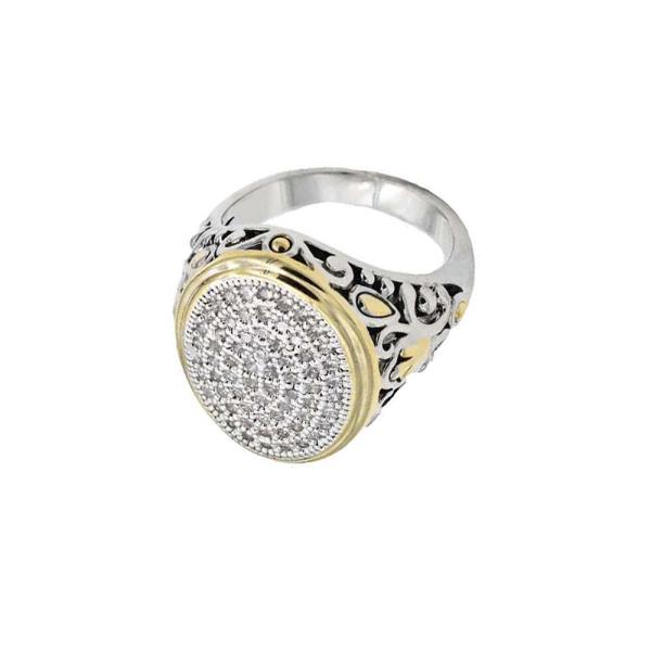 TWO TONE CZ RING