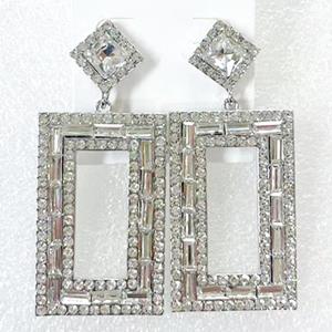 RECTANGLE STONE STATEMENT EARRING