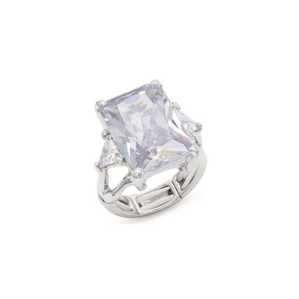 WIDE STONE STRETCH SINGLE RING
