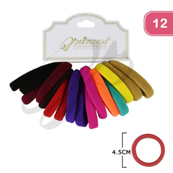 FASHION MULTI COLOR HAIR TIE (12 UNITS)