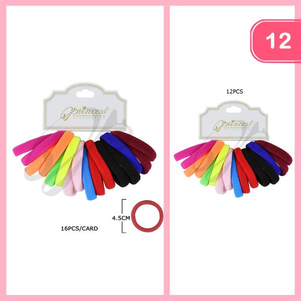 MULTI COLOR HAIR TIE (12 UNITS)