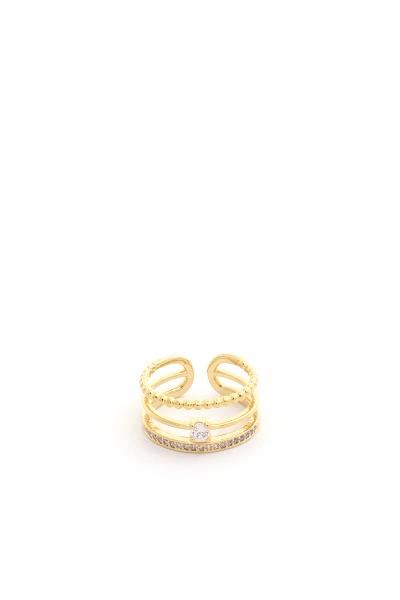 SODAJO RHINESTONE METAL RING