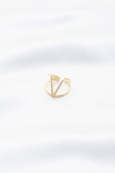 SODAJO V SHAPE METAL RING