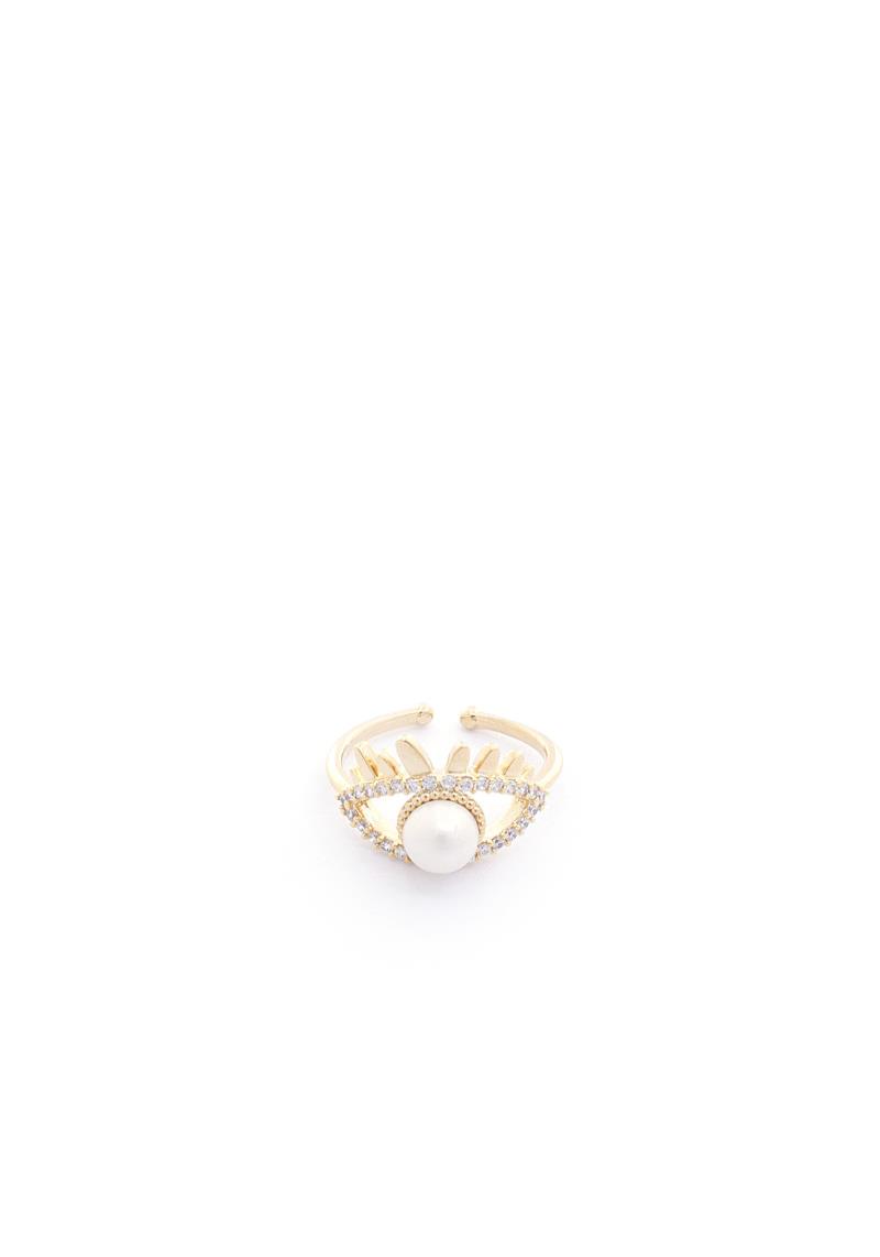 SODAJO EYE PEARL CENTER RING